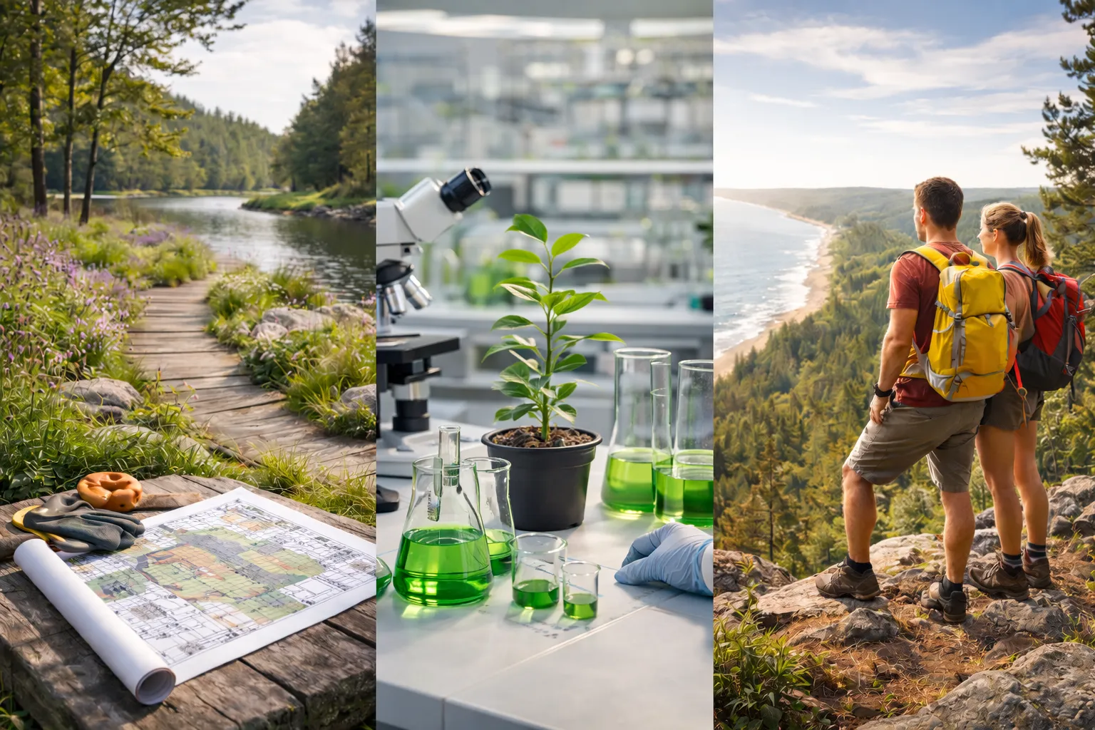 Agriculture, Landscape architecture, nature tourism.