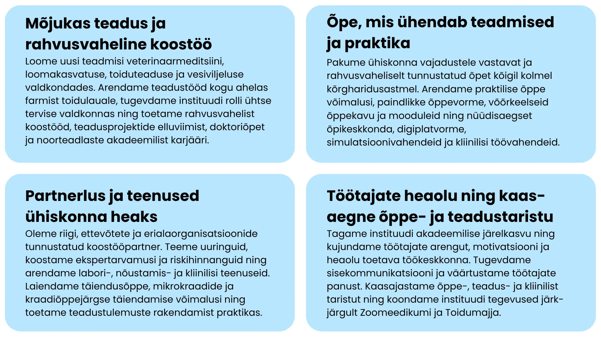 VLI arengukava eesmärgik