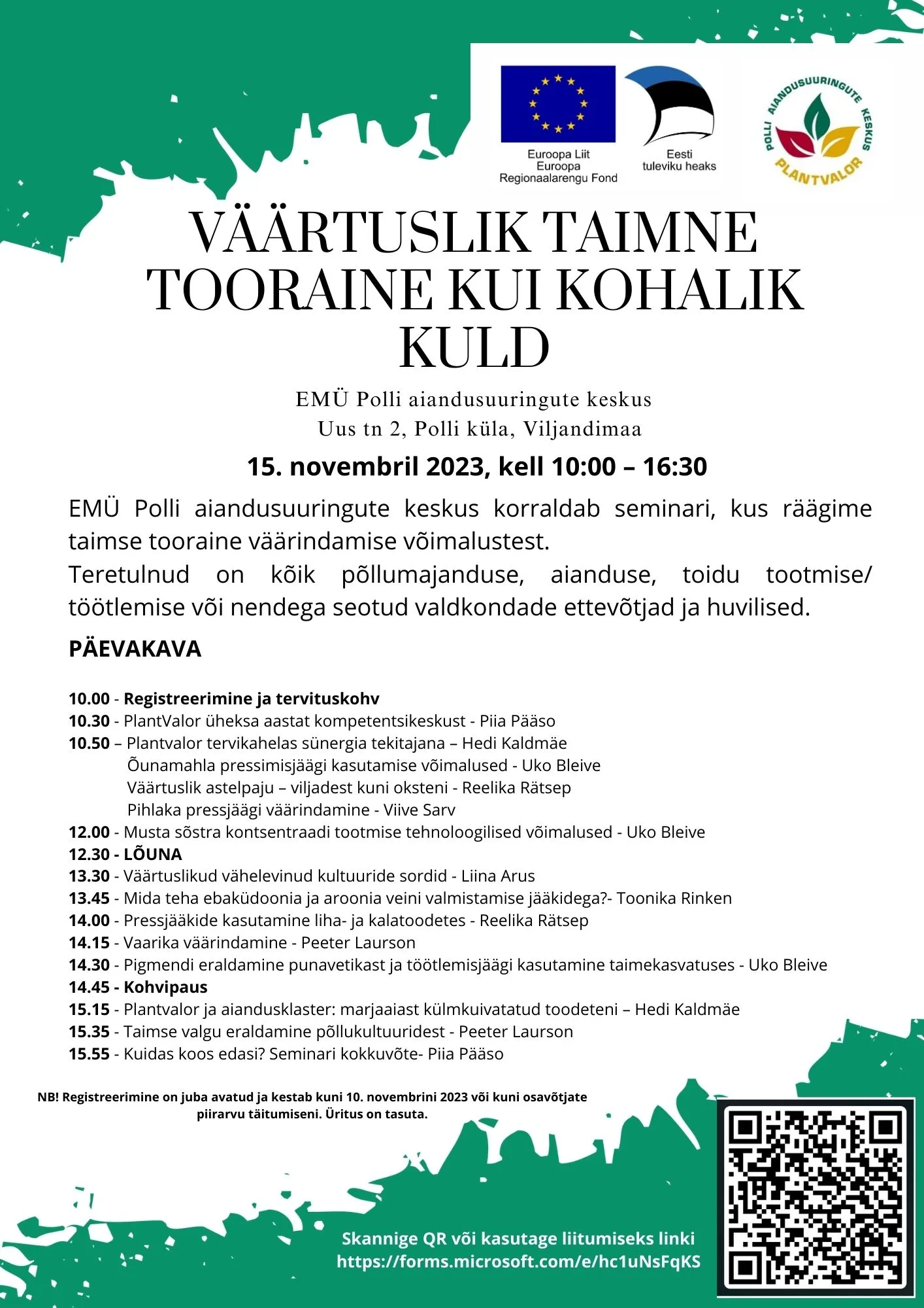 Väärtuslik taimne tooraine kui kohalik kuld poster