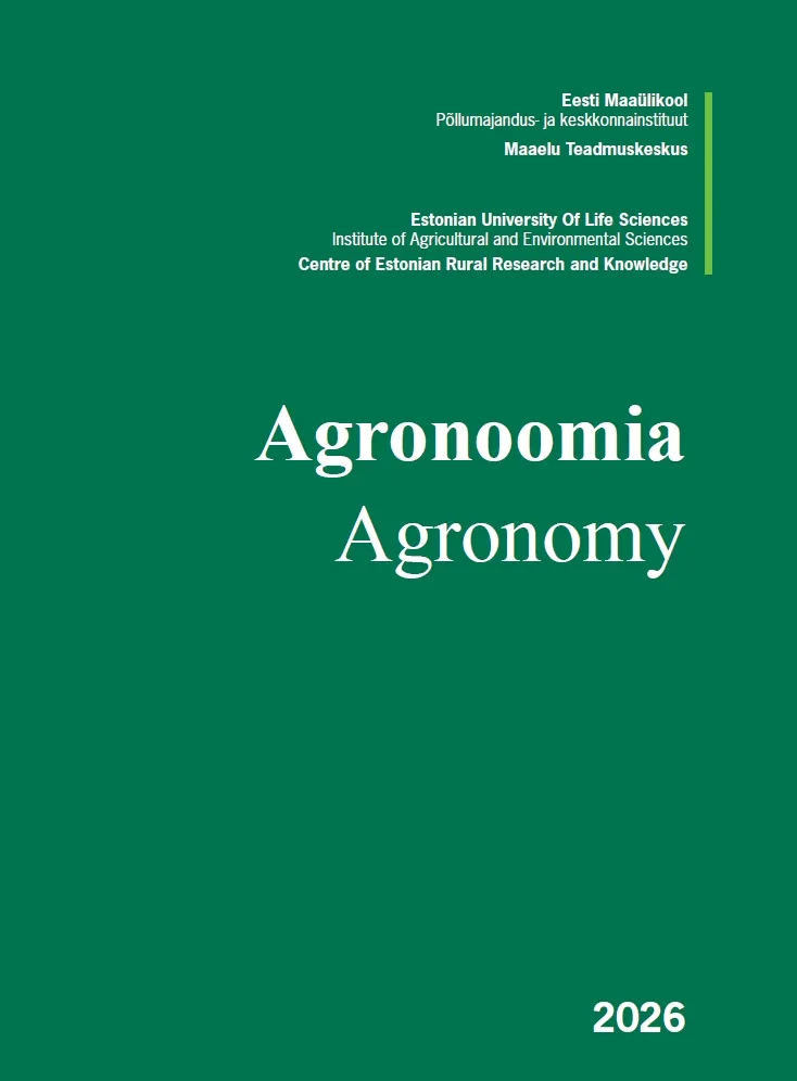 Agronoomia 2026 kogumiku kaas