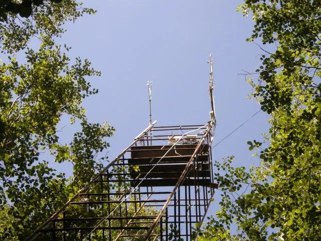 Tower for measurement equipment